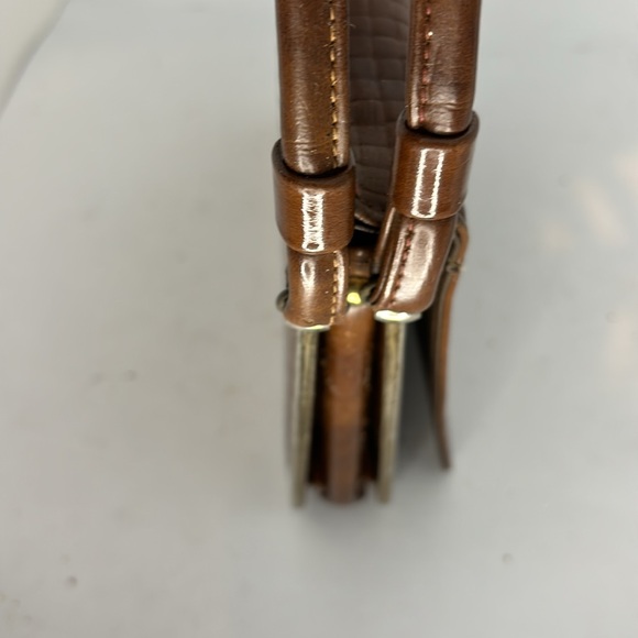 Vintage Classic Bag by Camel, Cognac Brown Faux Alligator Skin Finish - Picture 8 of 9